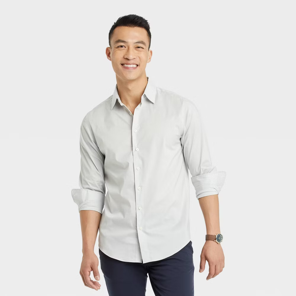 Men’s Performance Dress Long Sleeve Button-Down Shirt – Goodfellow & Co
