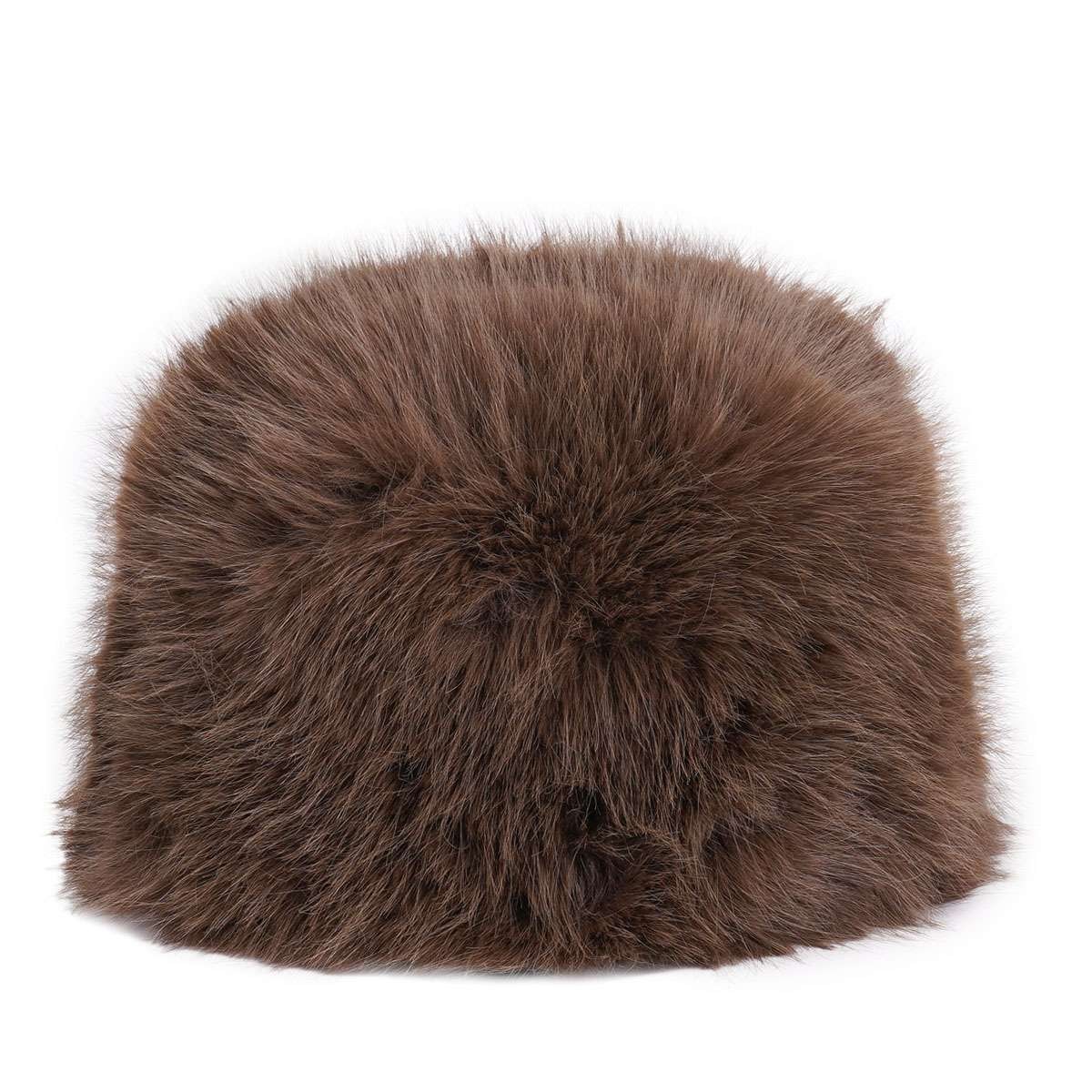 Women’s Fuzzy Bucket Hat Russian Winter Fluffy Furry Plush Faux Fur Hats Cap new
