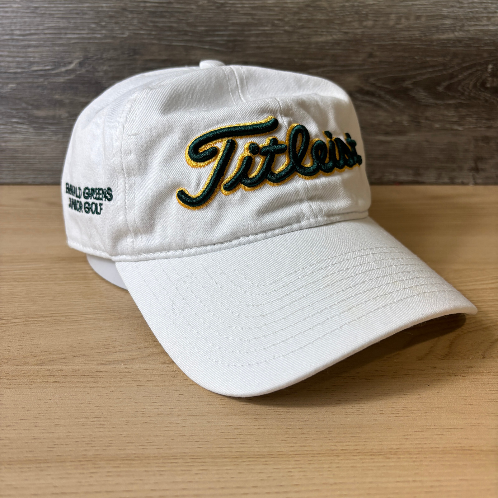 Titleist Hat Cap Strap Back White Green Emerald Greens Junior Golf