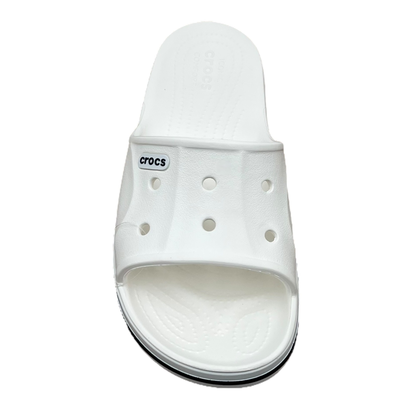Crocs Bayaband Womens Slide Sandal Size 9 White Navy Water Friendly Lightweight