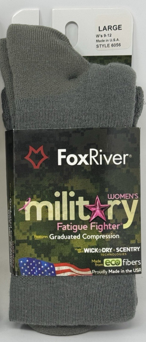 Fox River Women’s Military Fatigue Compression Socks Sz Large 9-12, 3 pairs