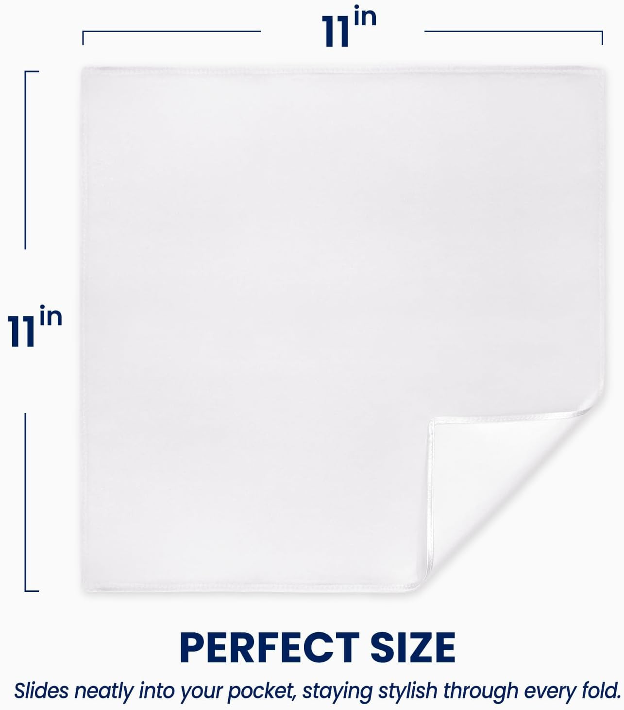 100% Pure Silk Pocket Square Solid Color