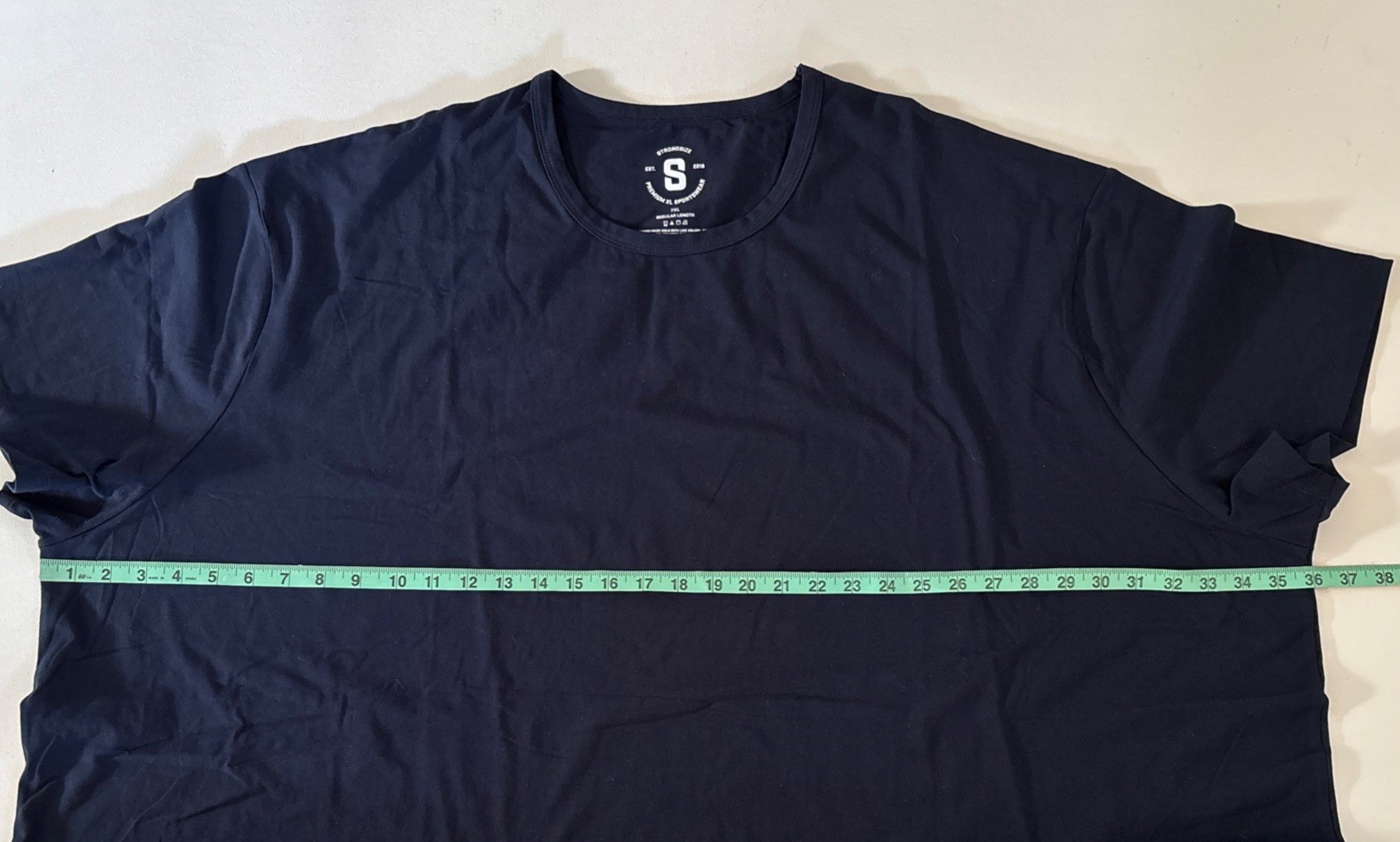 STRONGSIZE Men’s Big Tall 7XL Crew Neck T-Shirts Longer Length Navy – NWOT