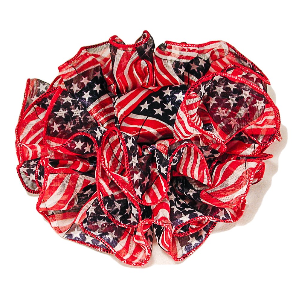 Large Ruffled Solid Color Satin Chiffon Fabric Claw Jaw Clip Hair Bows – H731