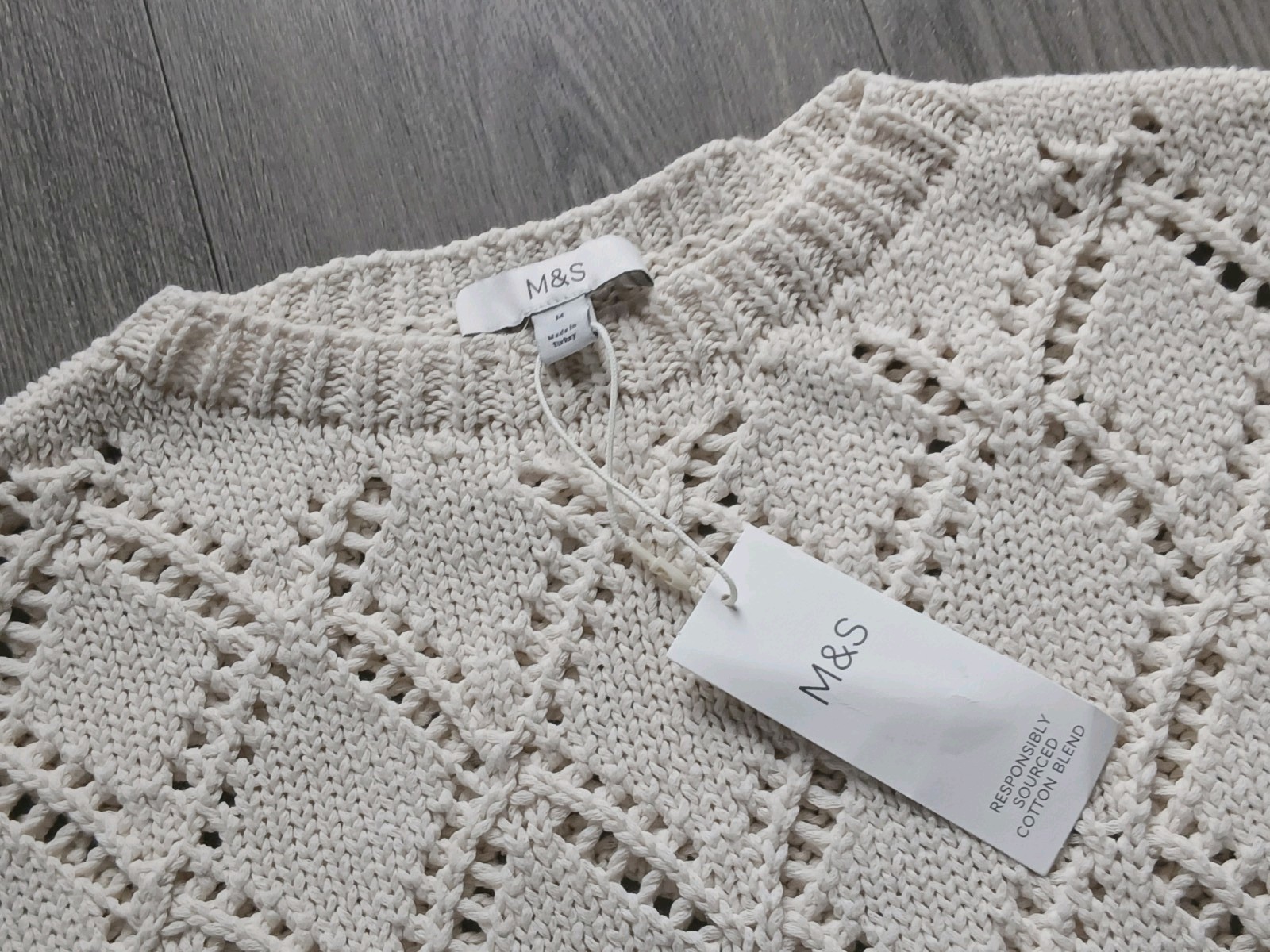 M&S Women/Ladies Natural Cotton Blend Jumpers Size Medium -BNWT-