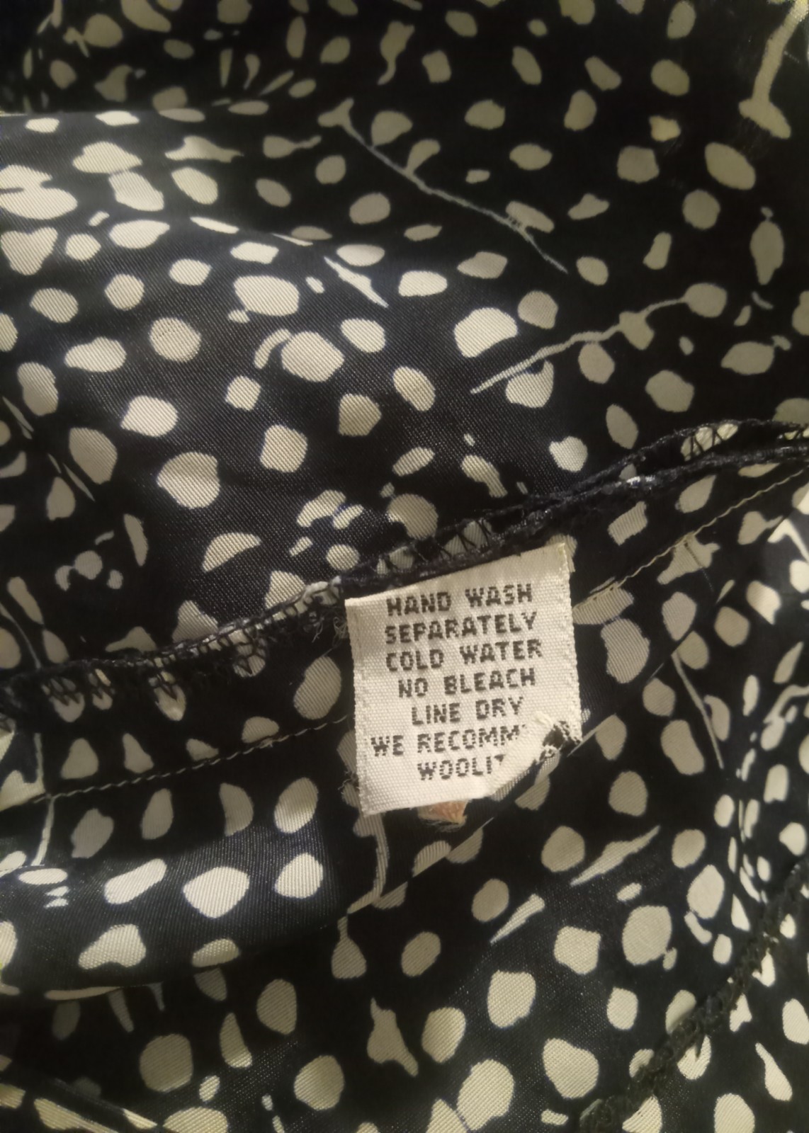 Brownstone Studio New York Shirt Dress Size 12 Black White Polka Dot Belted USA