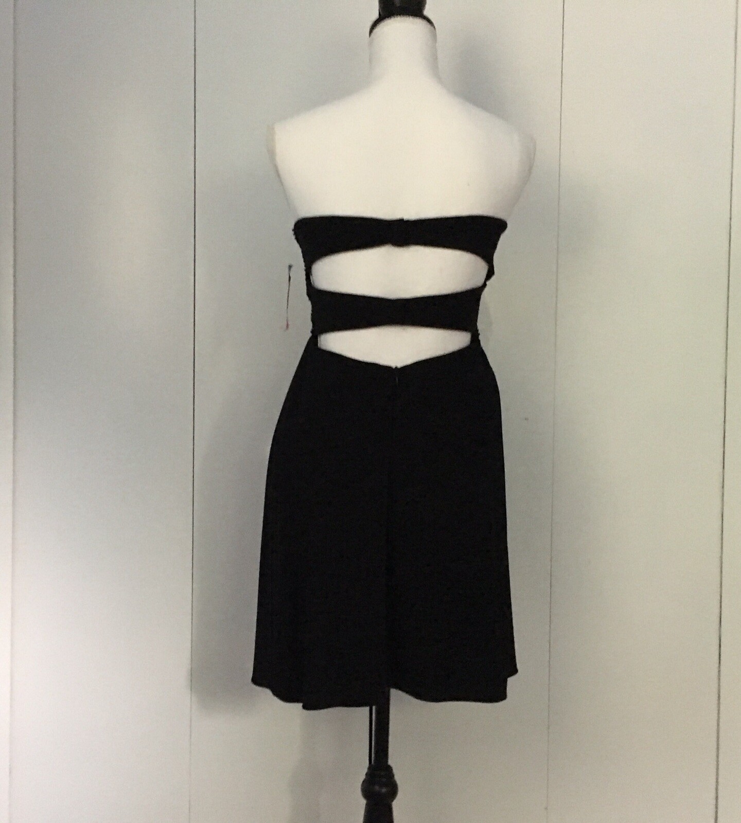 Vintage Black Strapless Cocktail Dress Size 7/8 – Beaded Macy’s Deadstock NWT
