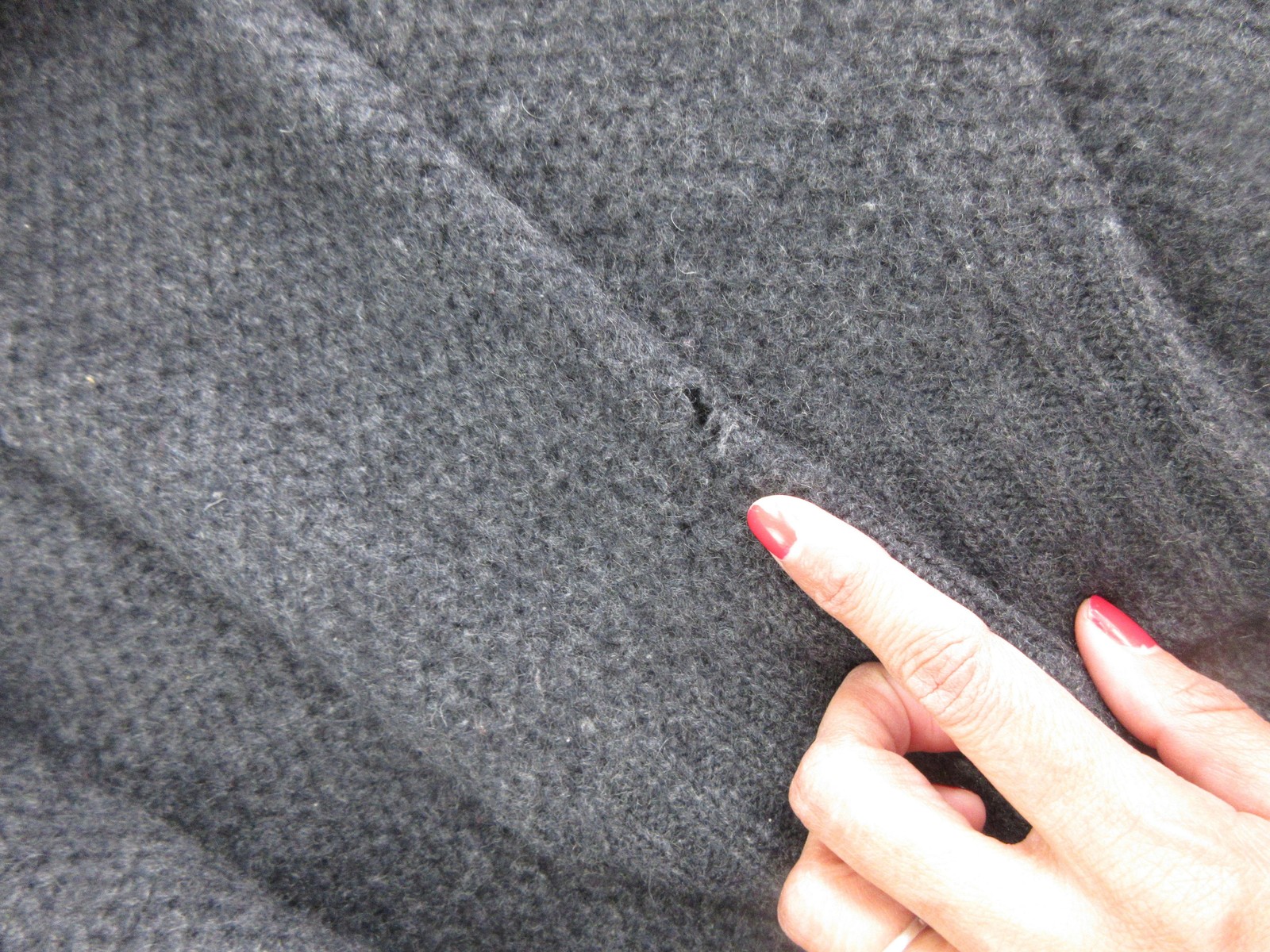 Ply Cashmere Sweater Womens XS Gray 100% Cashmere Hooded V Neck Knit Pullover