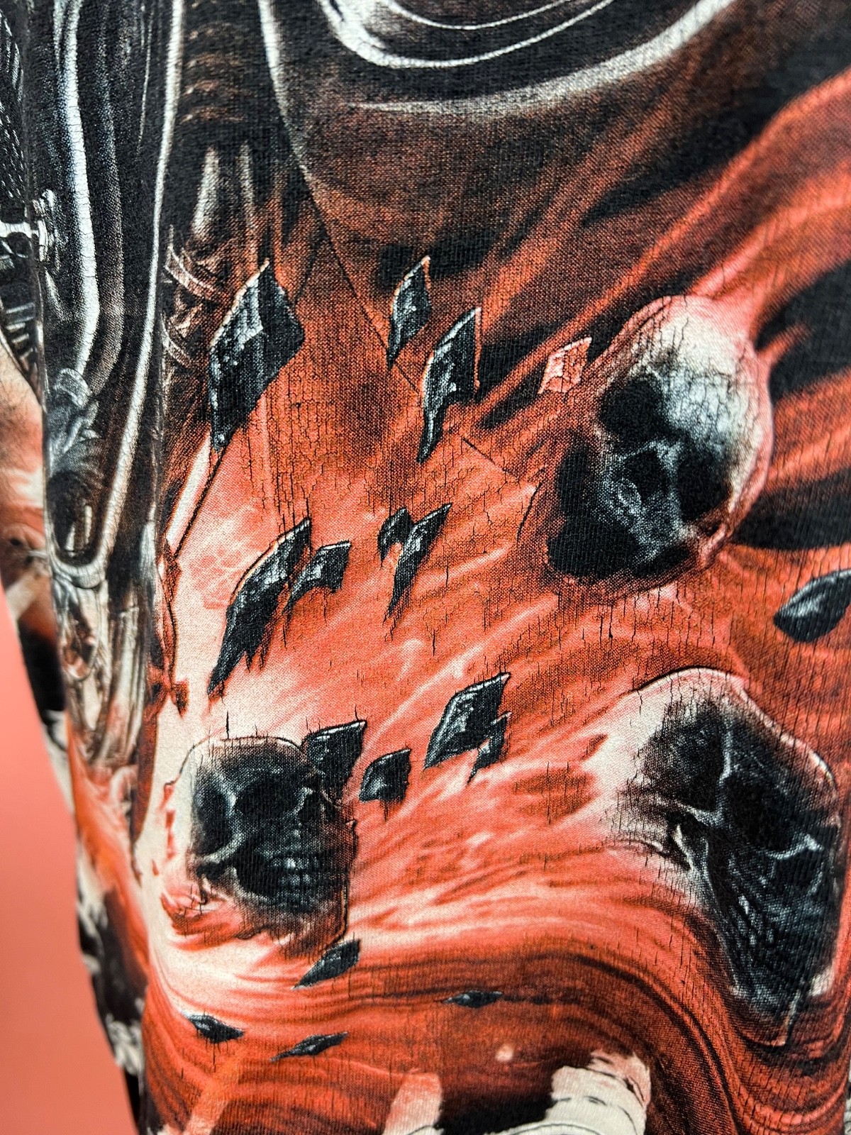 Skull wild tee shirt streetwear hype moto vintage custom men’s S