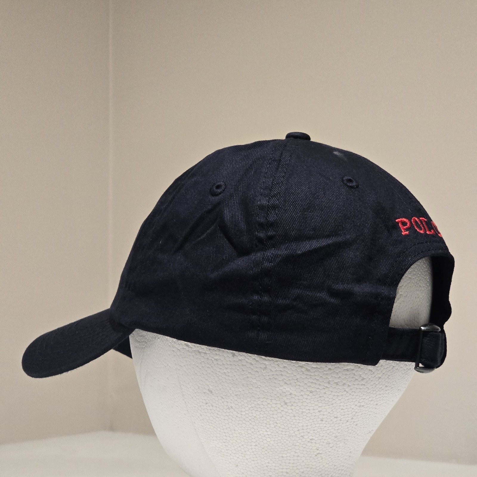 Polo Ralph Lauren Men’s One Size Cotton Chino Adjustable Ball Cap Black Red