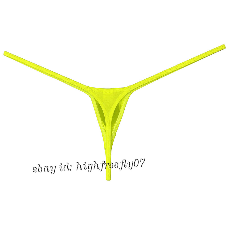 Men’s Cotton Micro Thong Contour Pouch Underwear String Bikini T-back Underpants