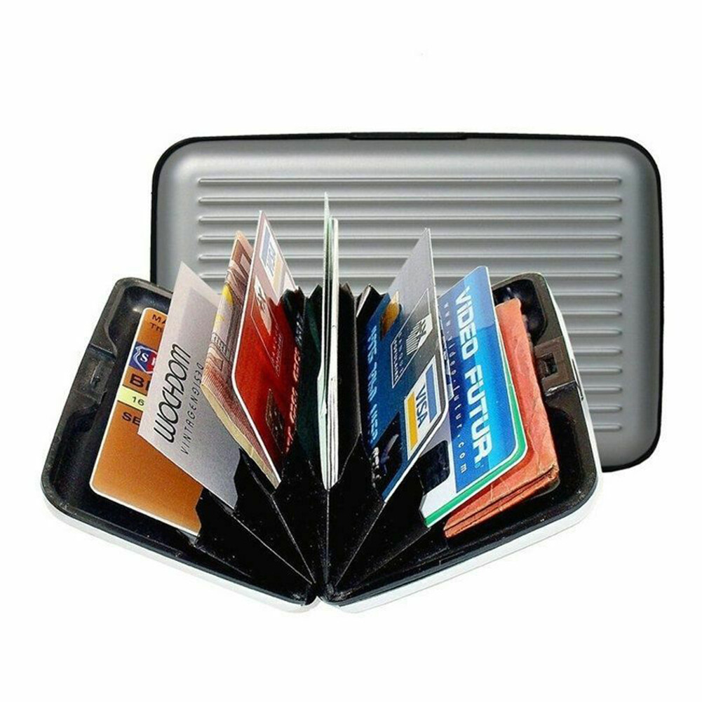 Aluminum Metal Wallet Business ID Credit Card Case Holder Anti RFID Blocking US