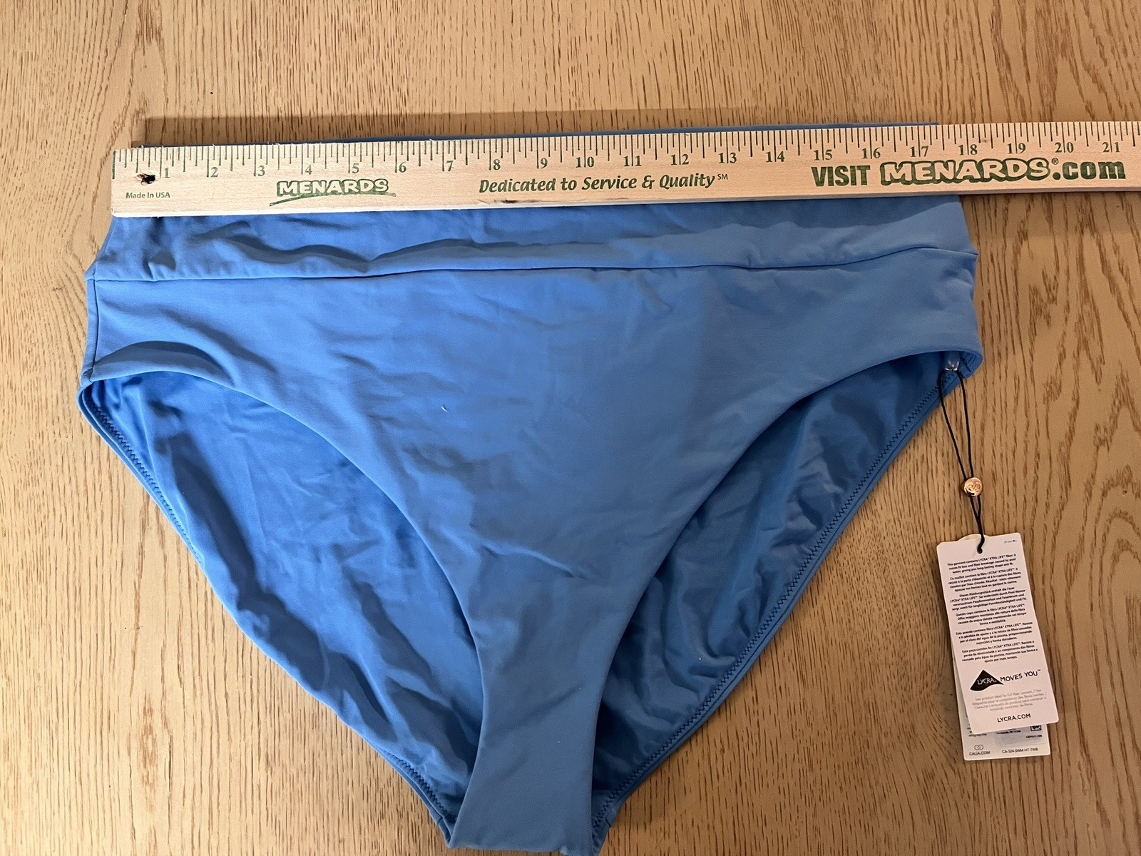 Calia Bikini Bottoms womens plus size XXL Wide Banded HighRise tranquil blue New
