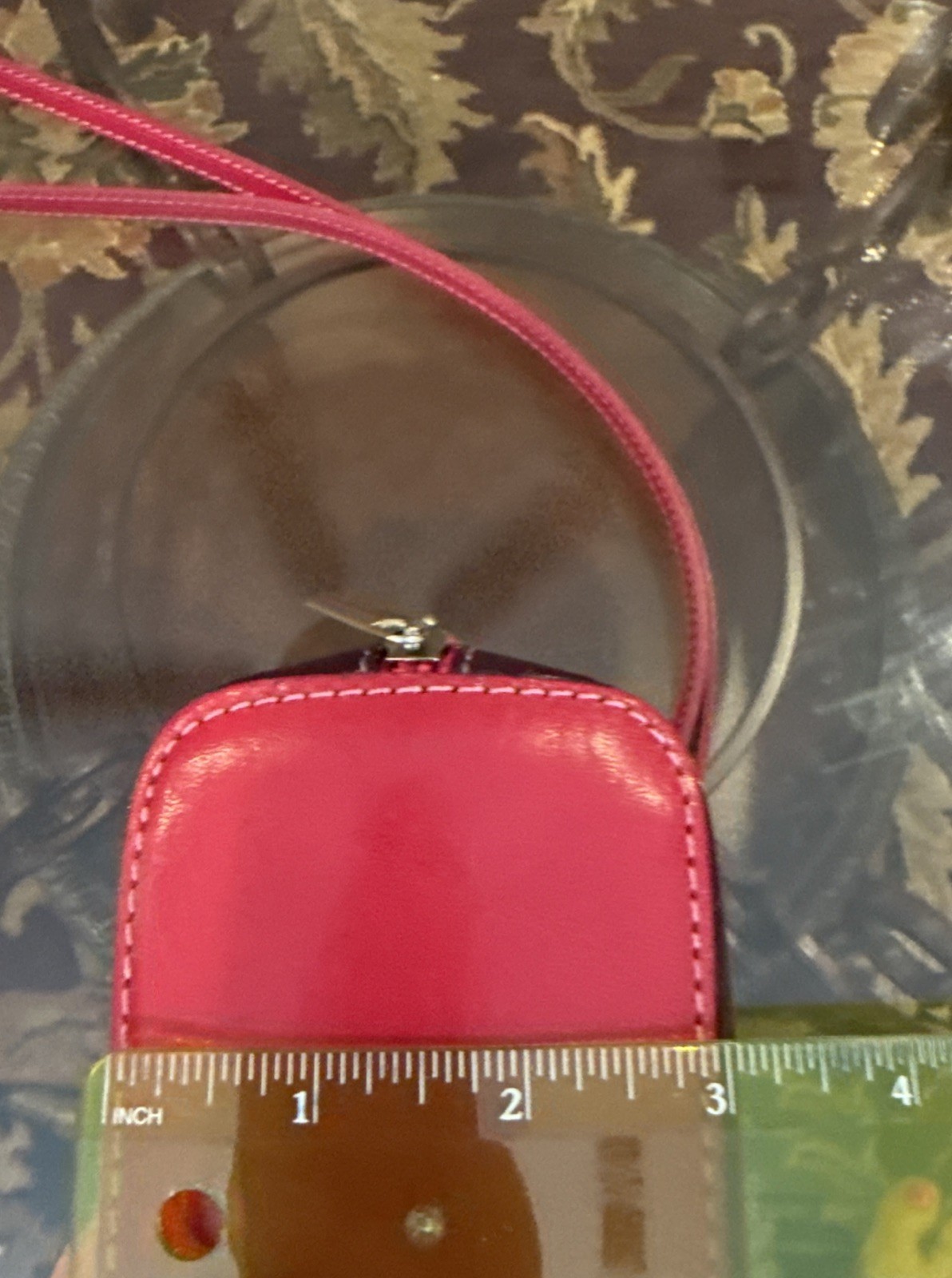 Vera Pelle Italian Leather Fuschia/Purple Crossbody Bag Adjustable Strap