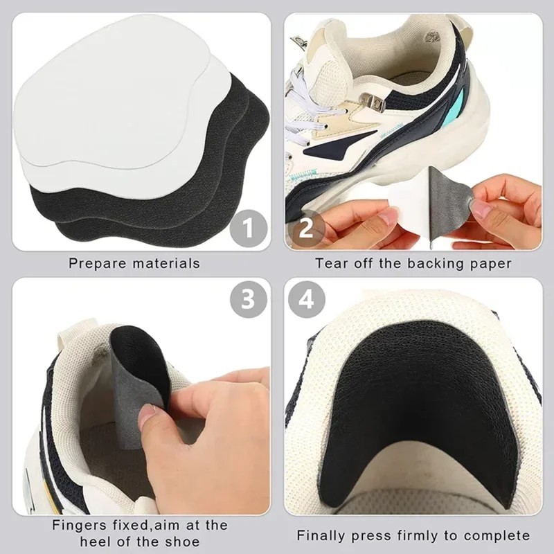 6PCS Heel Repair Patches Self Adhesive Shoe Heel Protectors Anti Wear Pad Insole
