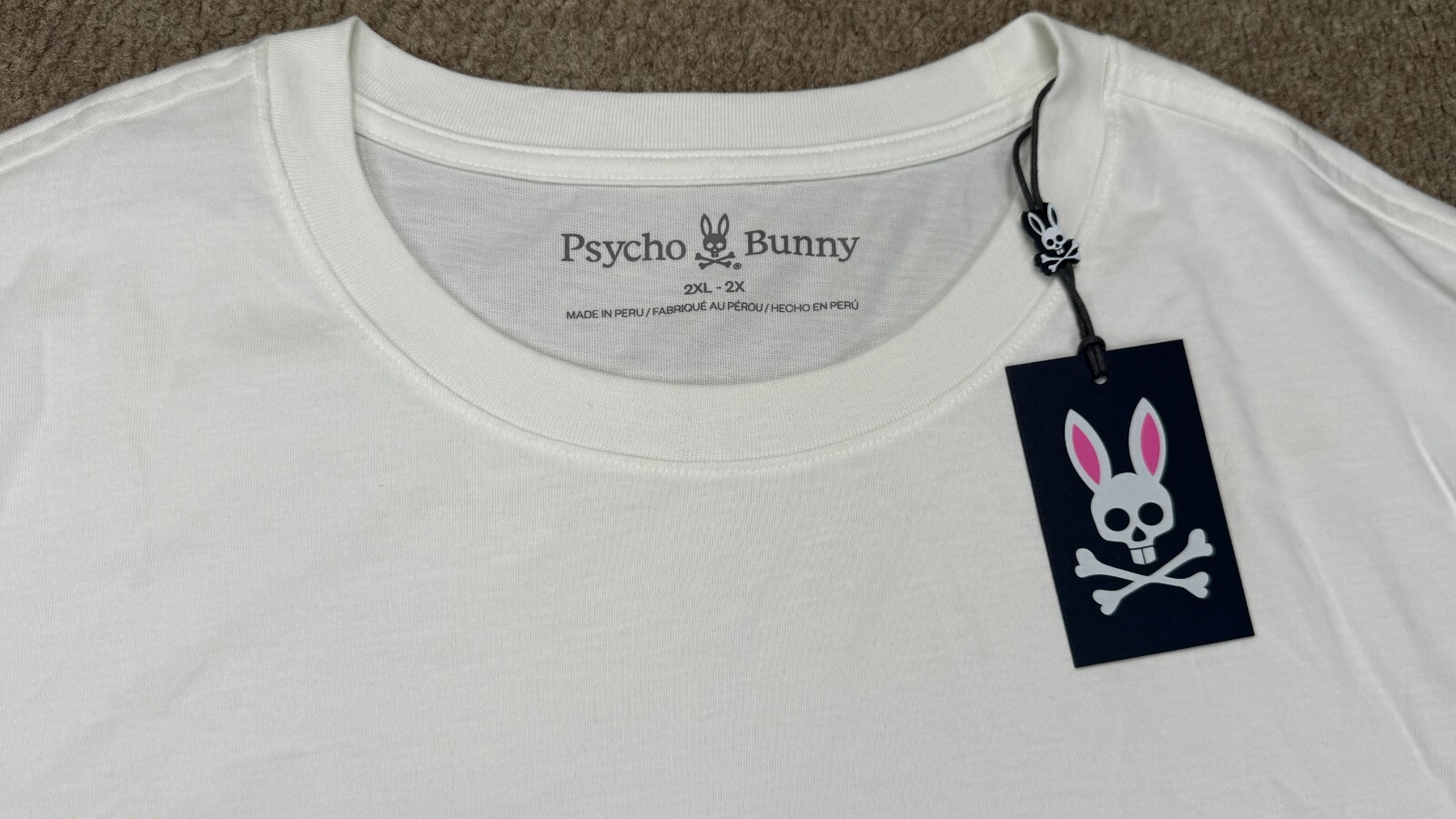 Psycho Bunny Men’s Short Sleeve Dammes Graphic T-Shirt Size 2XL