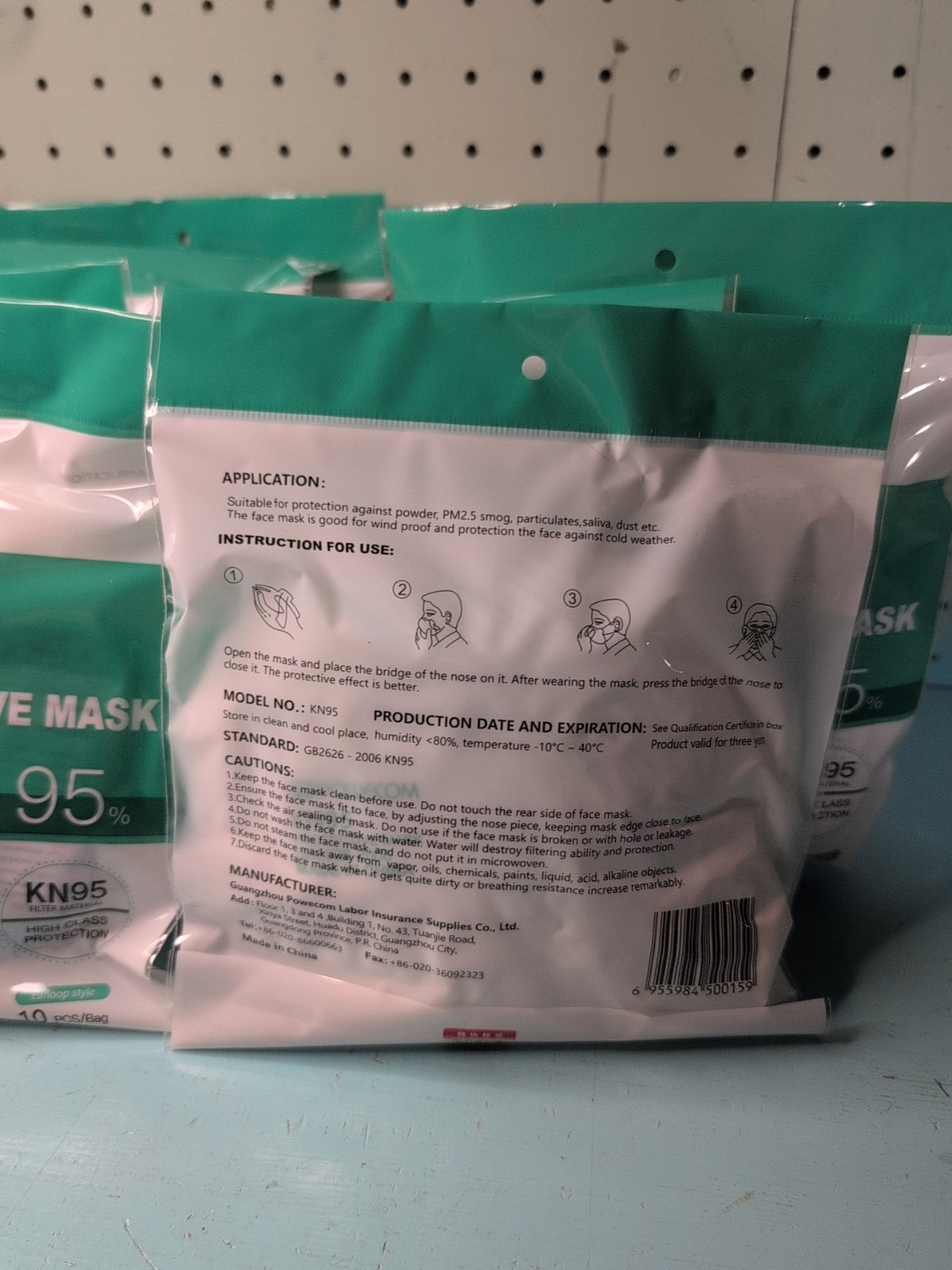KN95 Protective Mask Earloop Style 10 Pcs Per Bag – Lot Of 10 Bags 100 total