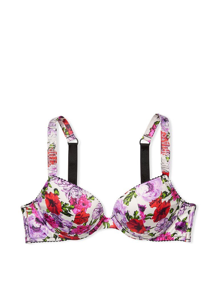2-pc Victoria’s Secret Very Sexy Shine Strap Push-Up Bra Floral Many Size NWT
