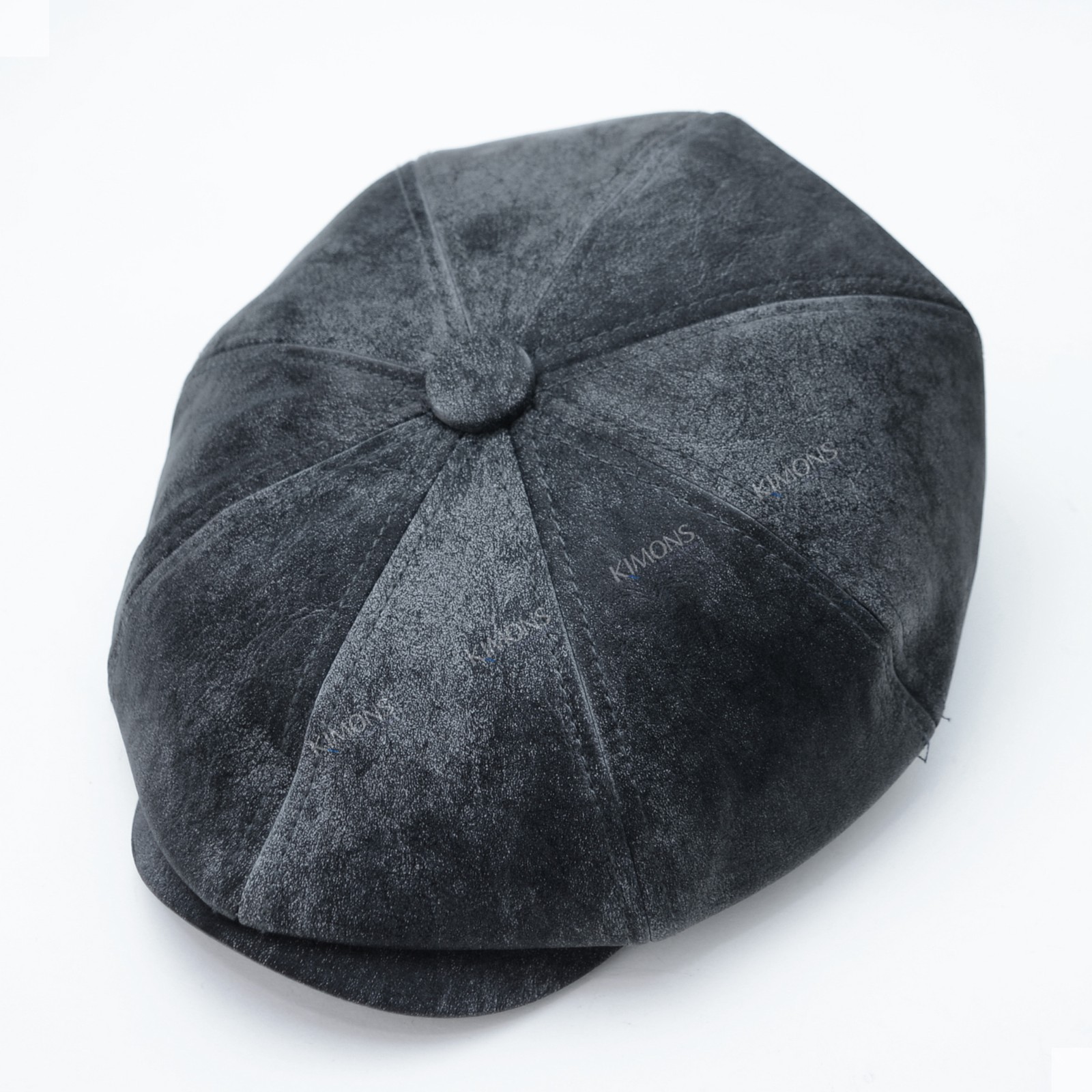 Heavy Newsboy PU Leather Ivy Hat Cap Duckbill Gatsby Golf Driving Flat Cabbie