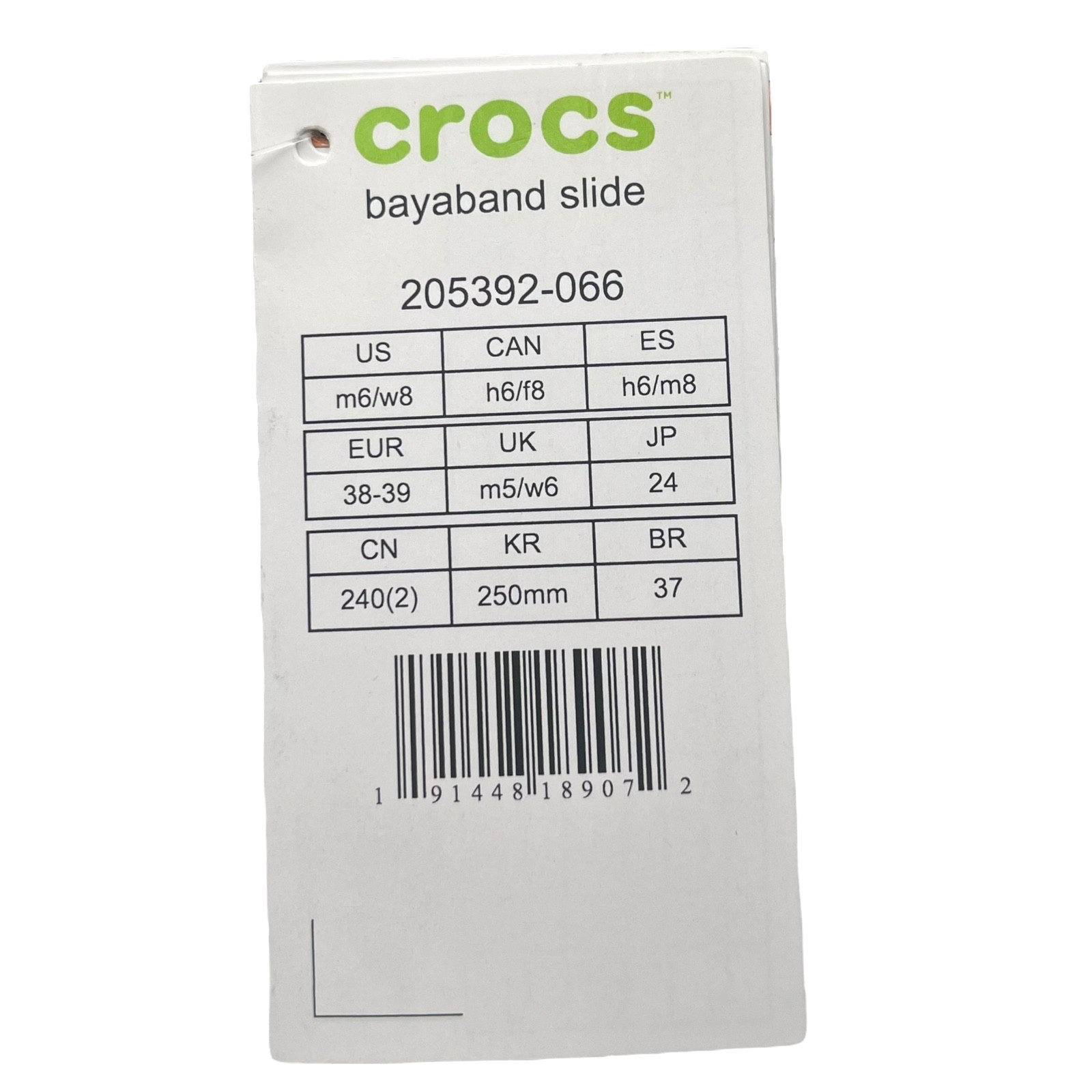 Crocs Bayaband Womens Slide Sandal Size 8 Black White Water Friendly Lightweight
