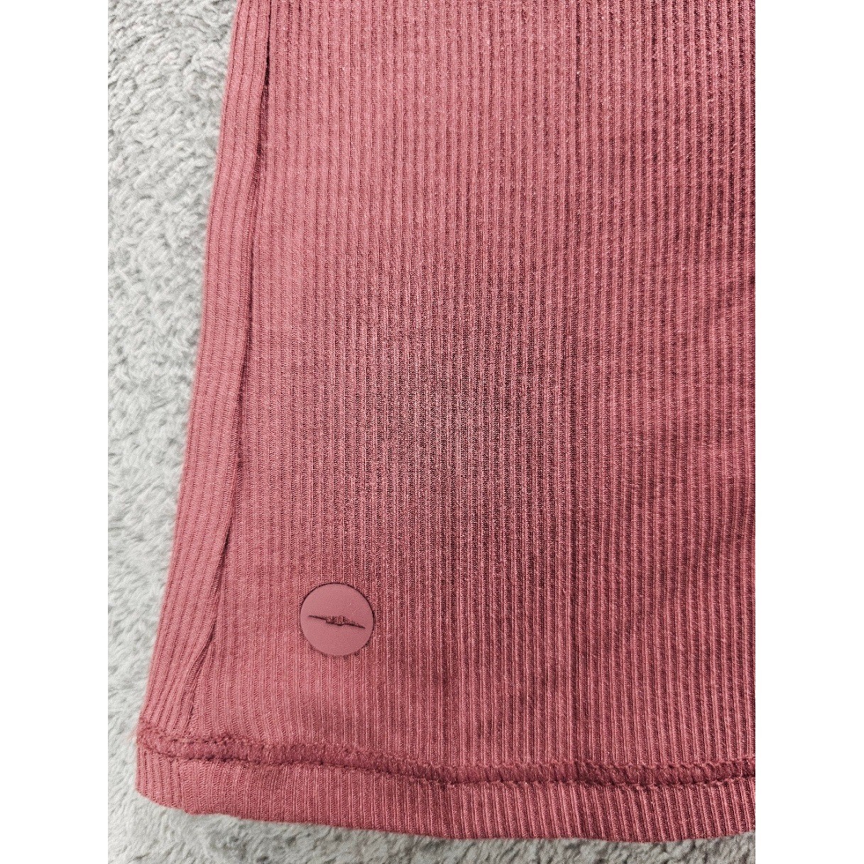 Avia Womens Ribbed Performance T-Shirt Rosewood Mauve XL 16-18 NWT