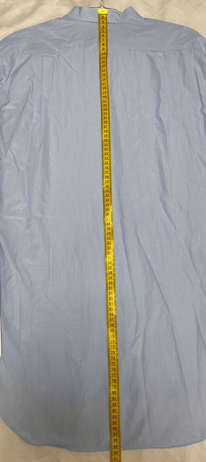 Ede & Ravenscroft Grandad Collar Shirt 15.5 39 Light Blue Cotton Royal Warrants
