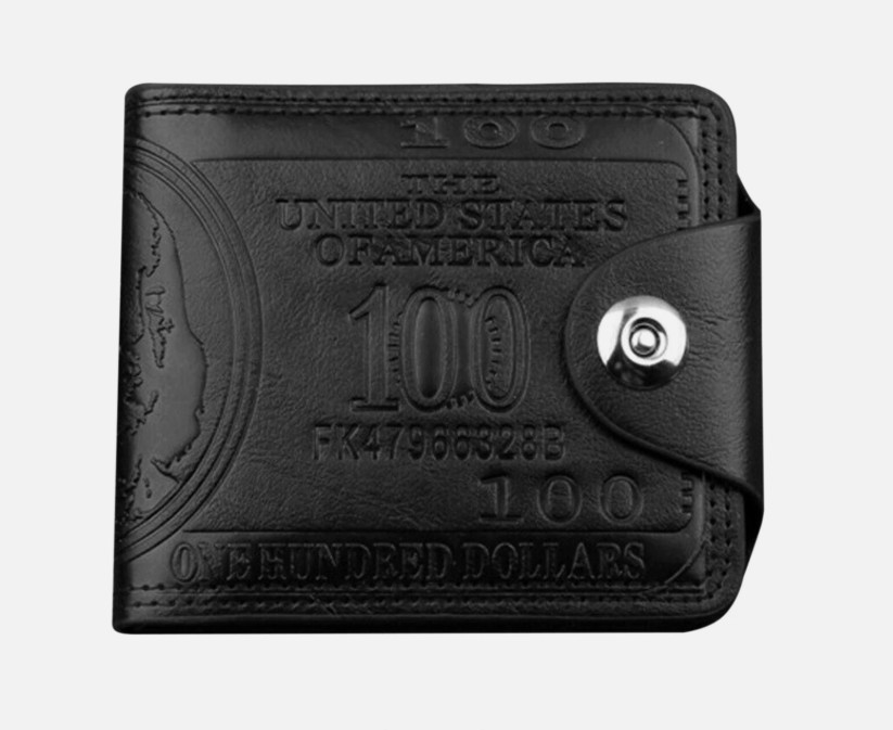 Men’s Novelty US 100 Dollar Wallet PU Leather Bill Money Billfold Card Holder