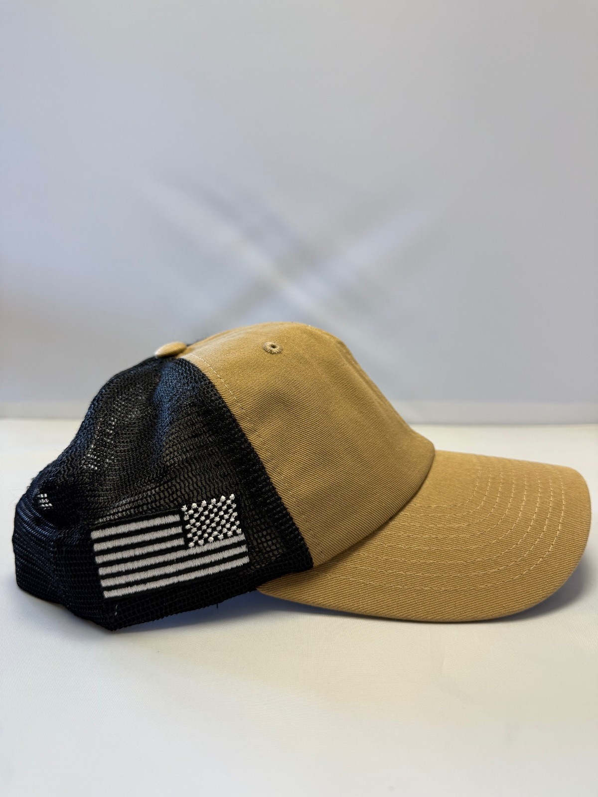 New EOTECH Embroidered Hat Tan Black Cap One Size Fits Most Adjustable Back