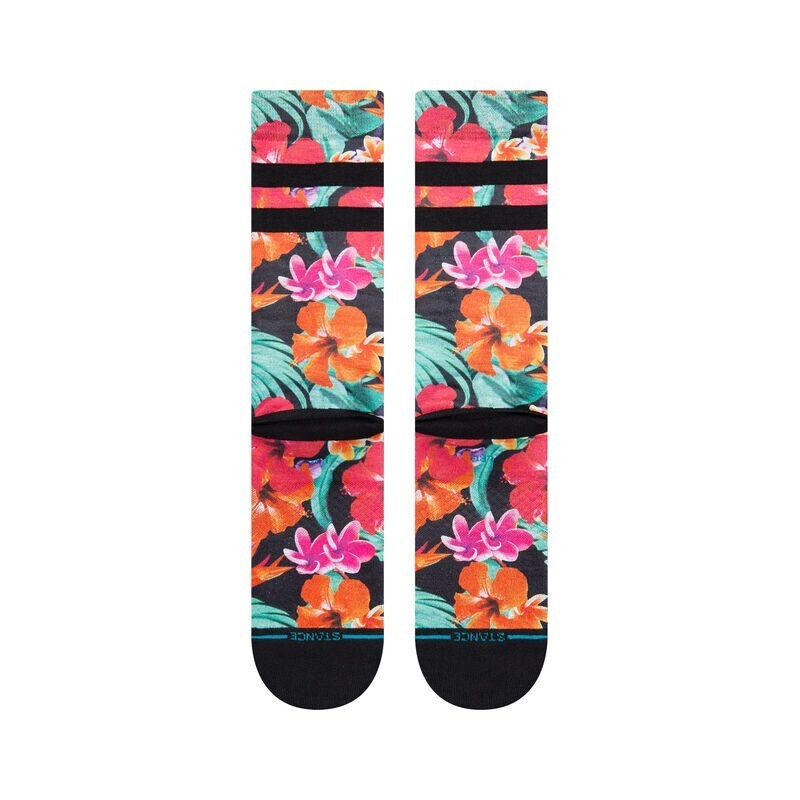 Stance Adult Black Crew Polyester Floral Jackson Dorian Casual Socks Sz M 6-8.5