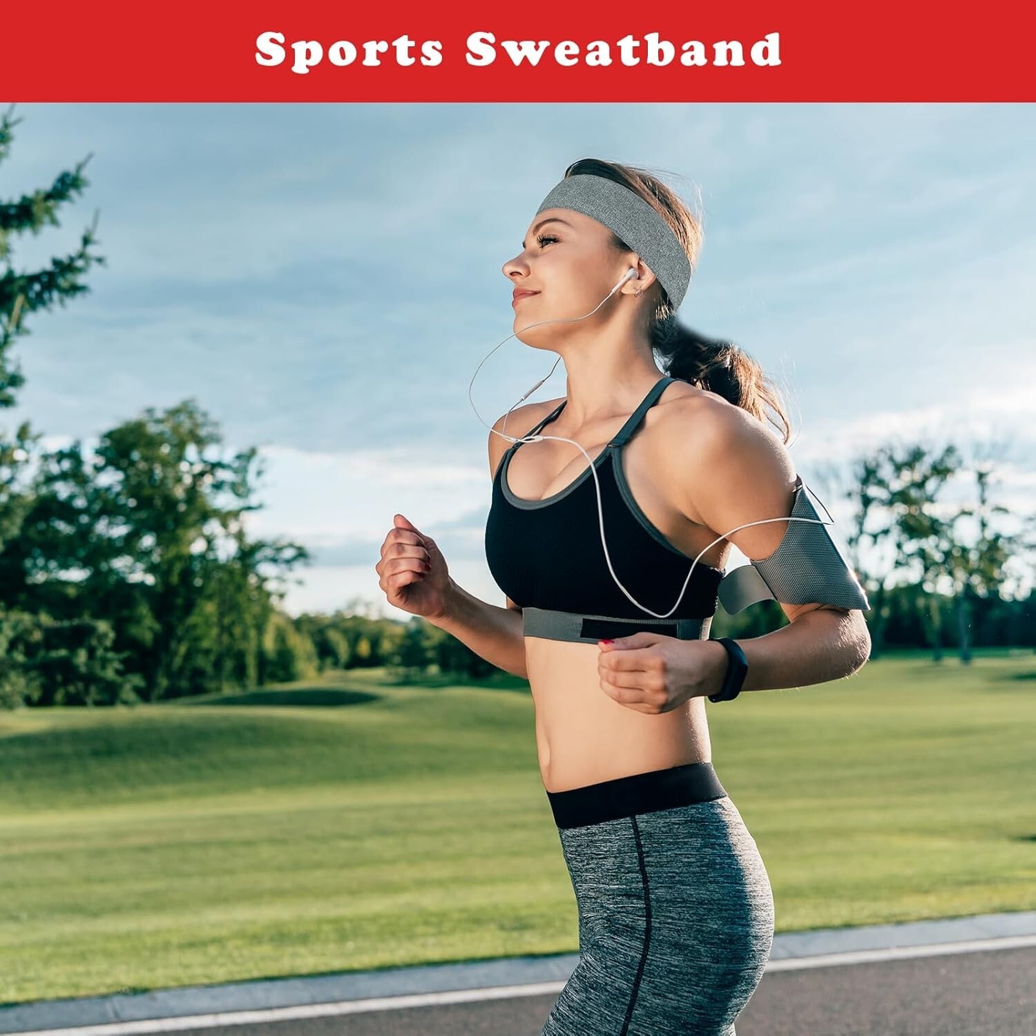3pack Sports Headband Yoga Gym Sweatband Women Men Hair Bands Head Sweat Band