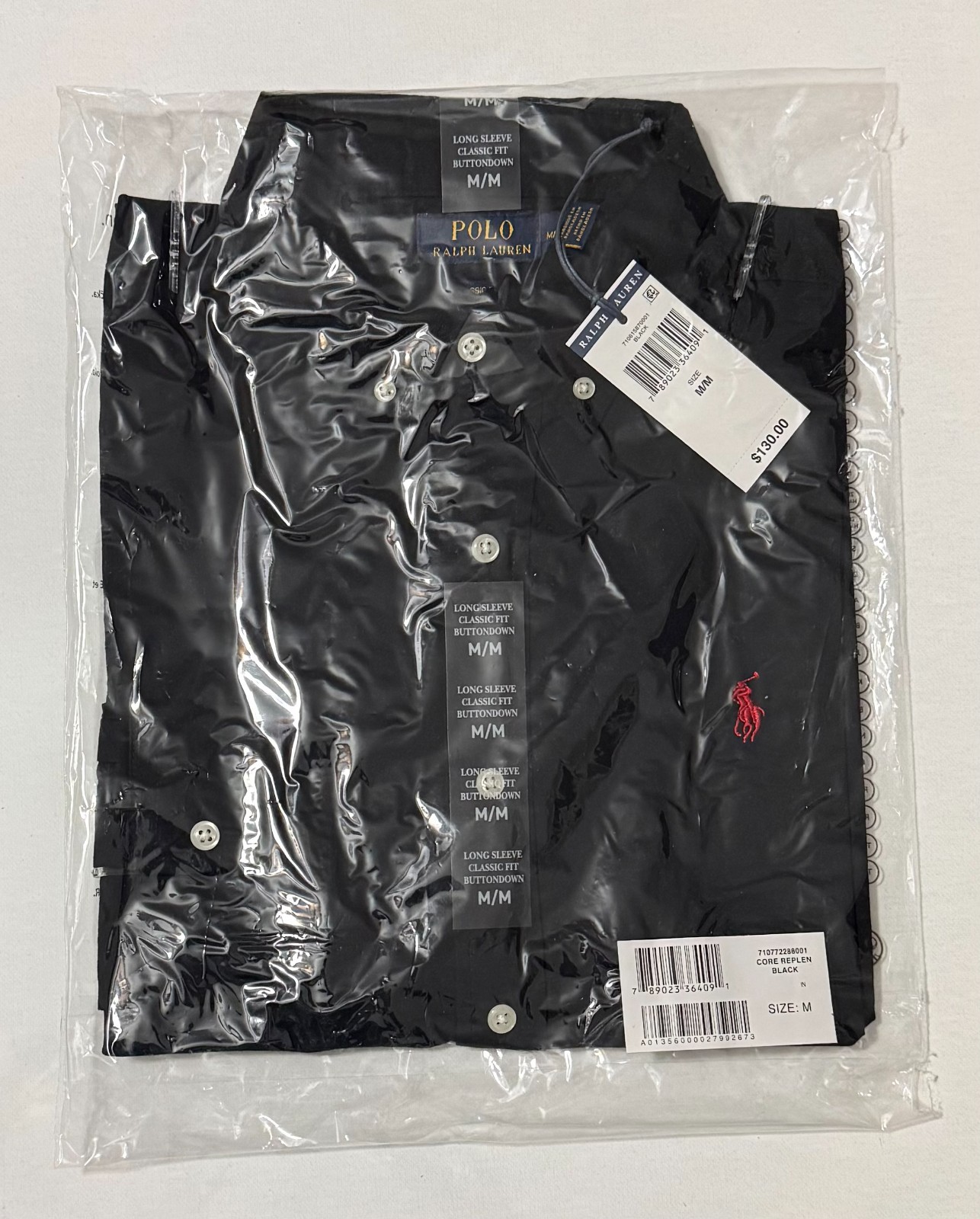 Polo Ralph Lauren Classic Fit Oxford Shirt – Black – Brand New Retail $130