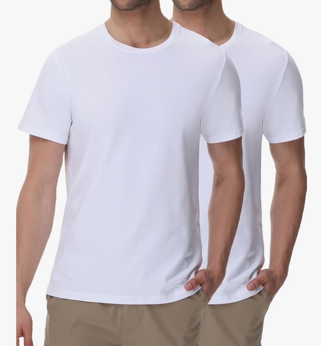 QUINCE Mens Crew Casual Basic 100% Cotton T-Shirt Tee Black White Navy 1-3 Pack