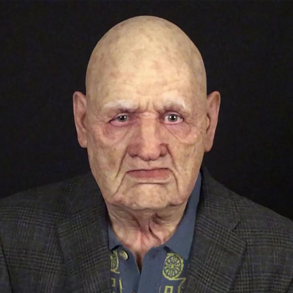 Old Man Mask Latex Halloween Cosplay Party Realistic Full Face Masks Headgear