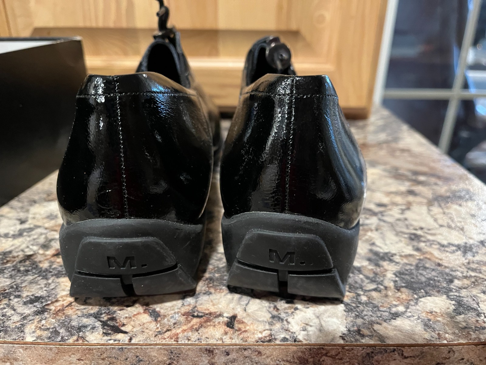 Theresia black patent leather slip on US 9 1/2M Fever2