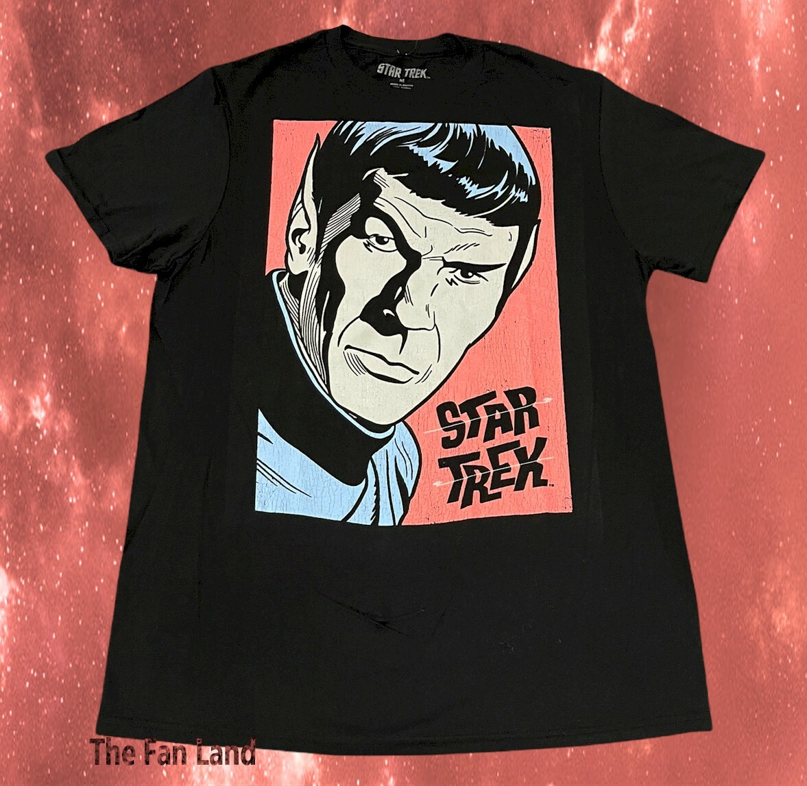 New Star Trek Spock Mens Throwback 1966 Vintage T-Shirt