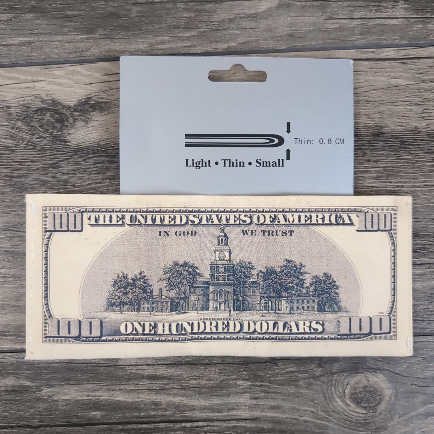 USA $100 One Hundred Dollar Print Men’s Leather Bifold Novelty Wallet