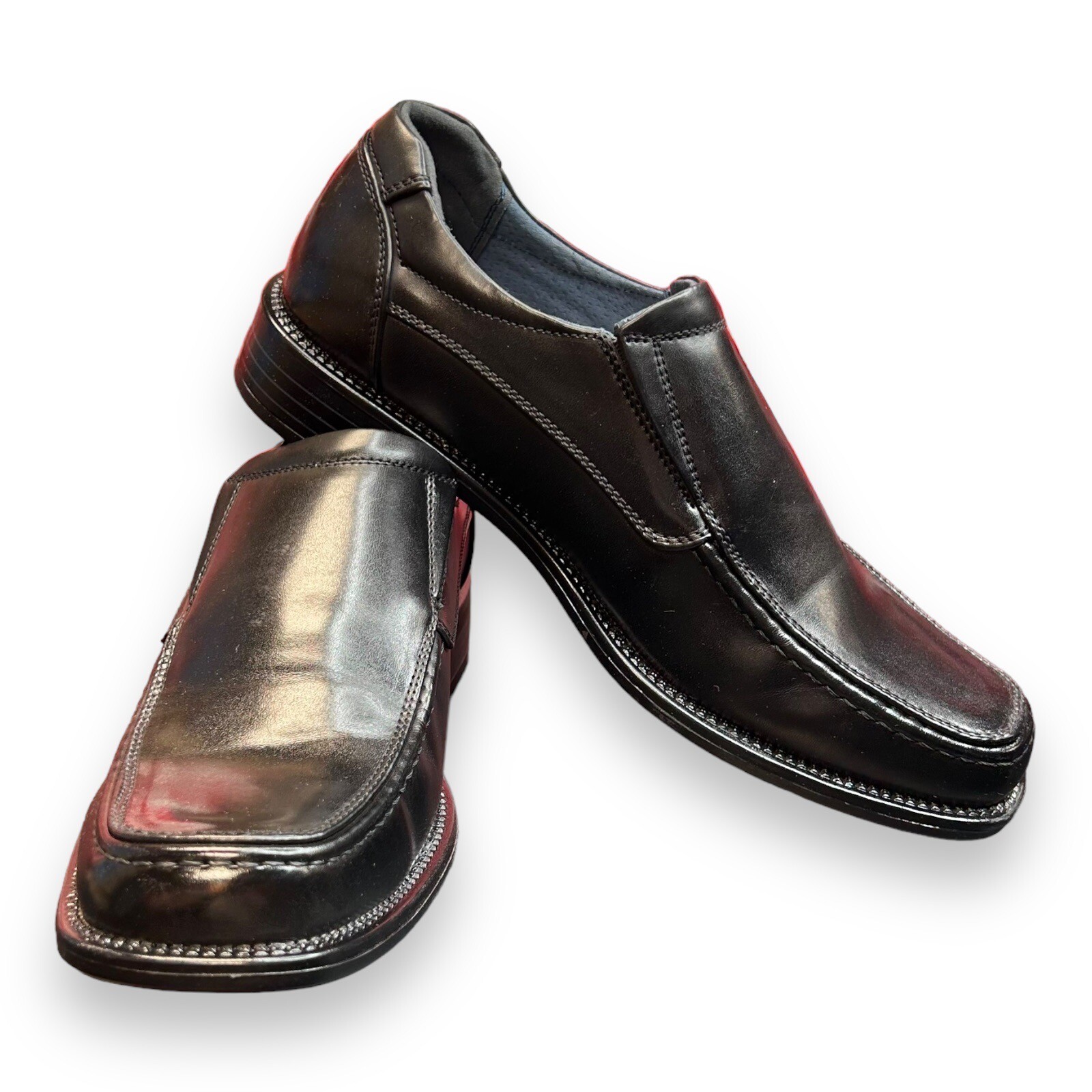 Bruno Marc Size 7.5 Goldman-02 Slip on Leather Lined Square Toe Dress Loafers