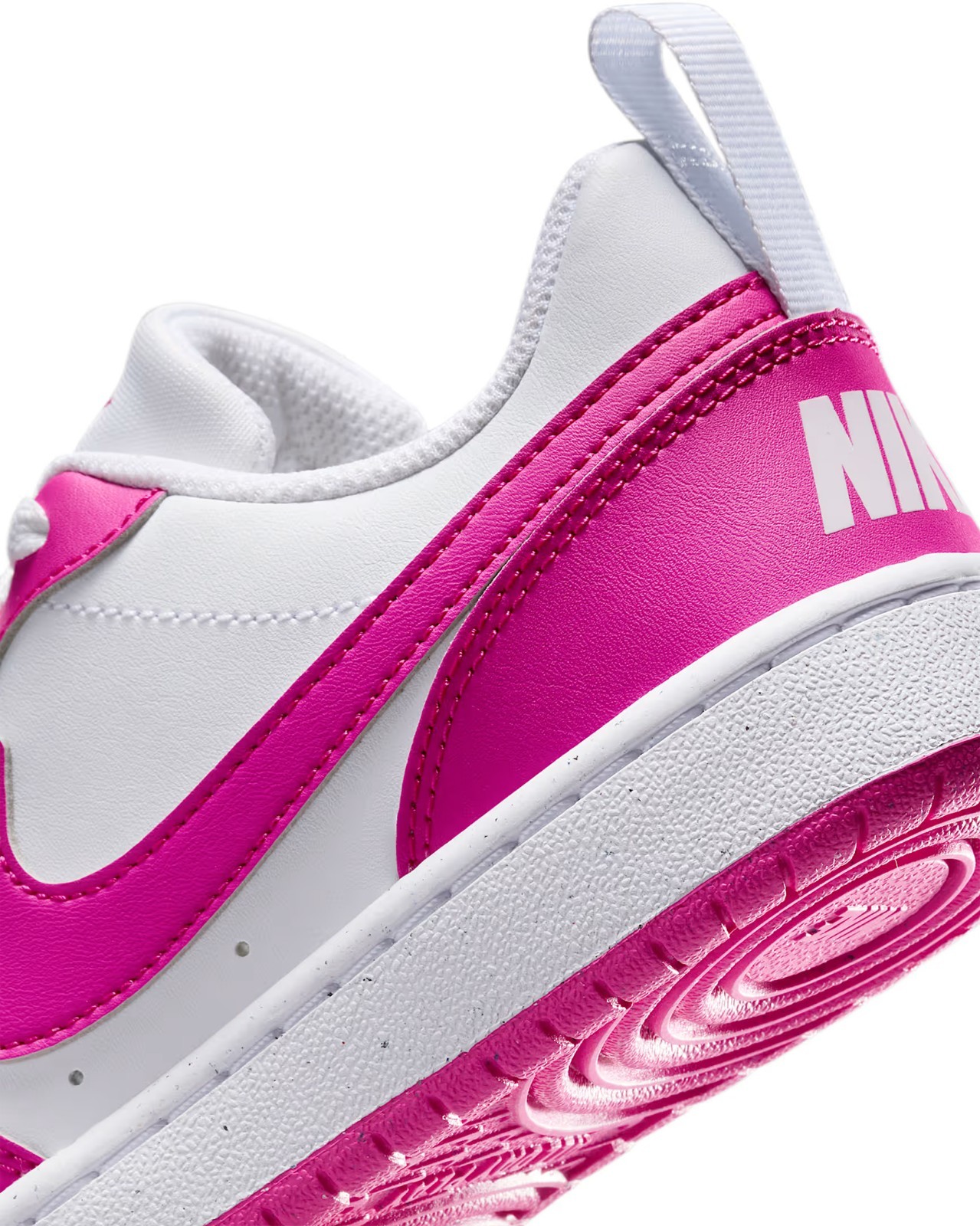Nike Court Borough Low Recraft Youth Big Kids Wh/Laser Fuchsia Shoes, DV5456-123