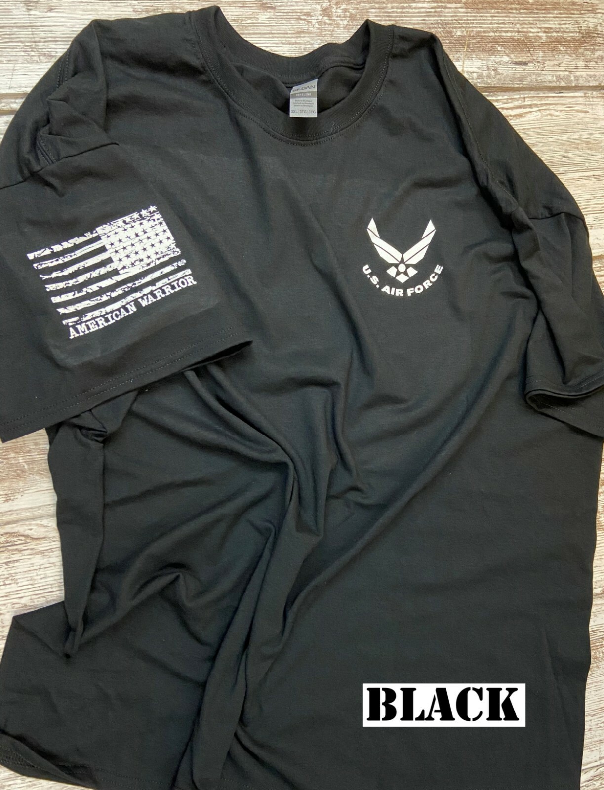 Air Force Military T-shirt With DD-214 Alumni USAF Chest Logo 188G