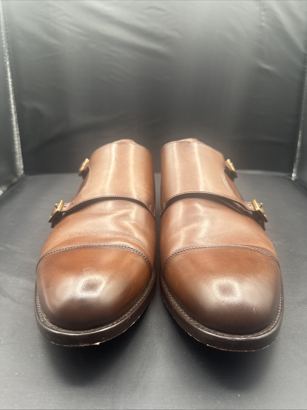 THURSDAY BOOT CO SAINT Cinnamon LEATHER DOUBLE MONK STRAP DRESS SHOES MENS 15