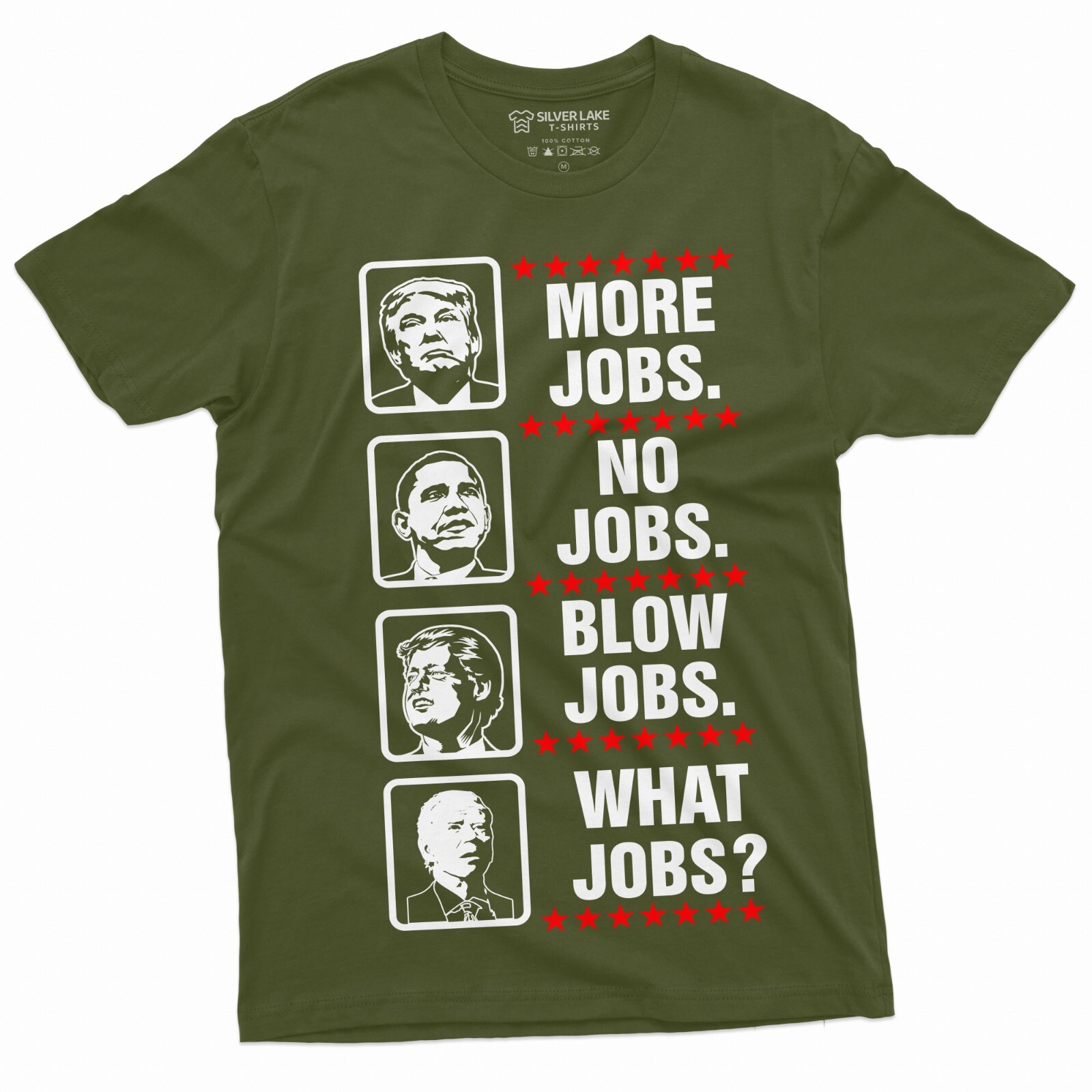 Mens Funny Anti Biden Shirt What Jobs Trump Conservative 2024 Republican Tee