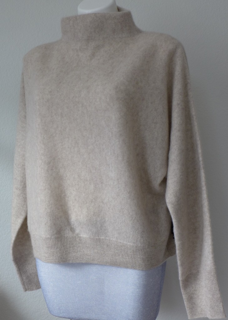 TAHARI Funnel Neck 100% 2-PLY Cashmere Sweater SOFT LUXE 5 Colors
