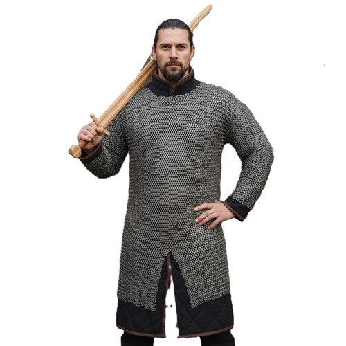 9mm Round Chain-Mail Hauberk – Medieval Reenactment Armor Shirt