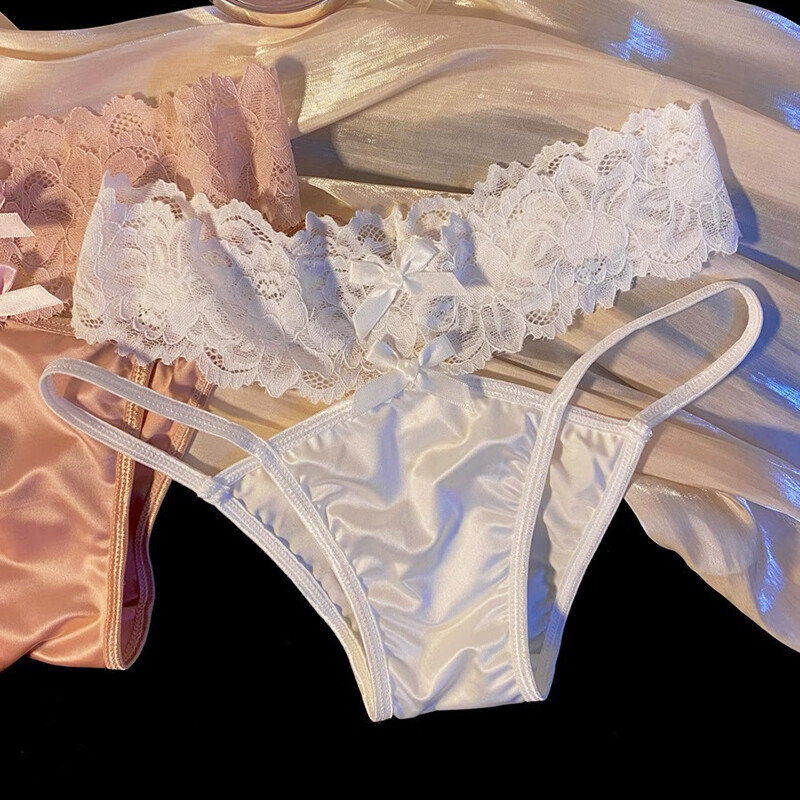 3 Pack Lot Sexy Ladies Womens Satin Panties Brief Lace Low Waist Bikini Lingerie