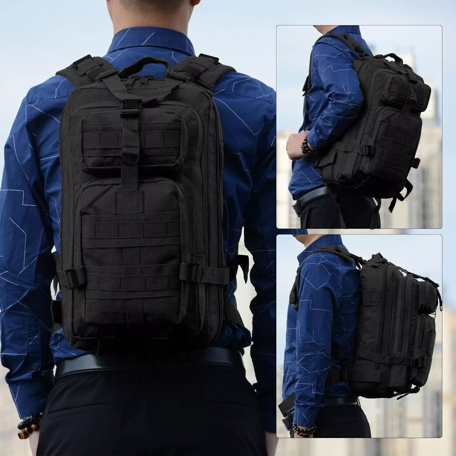 30L Military Tactical Backpack Rucksack Camping Hiking Shoulder Bag Travel