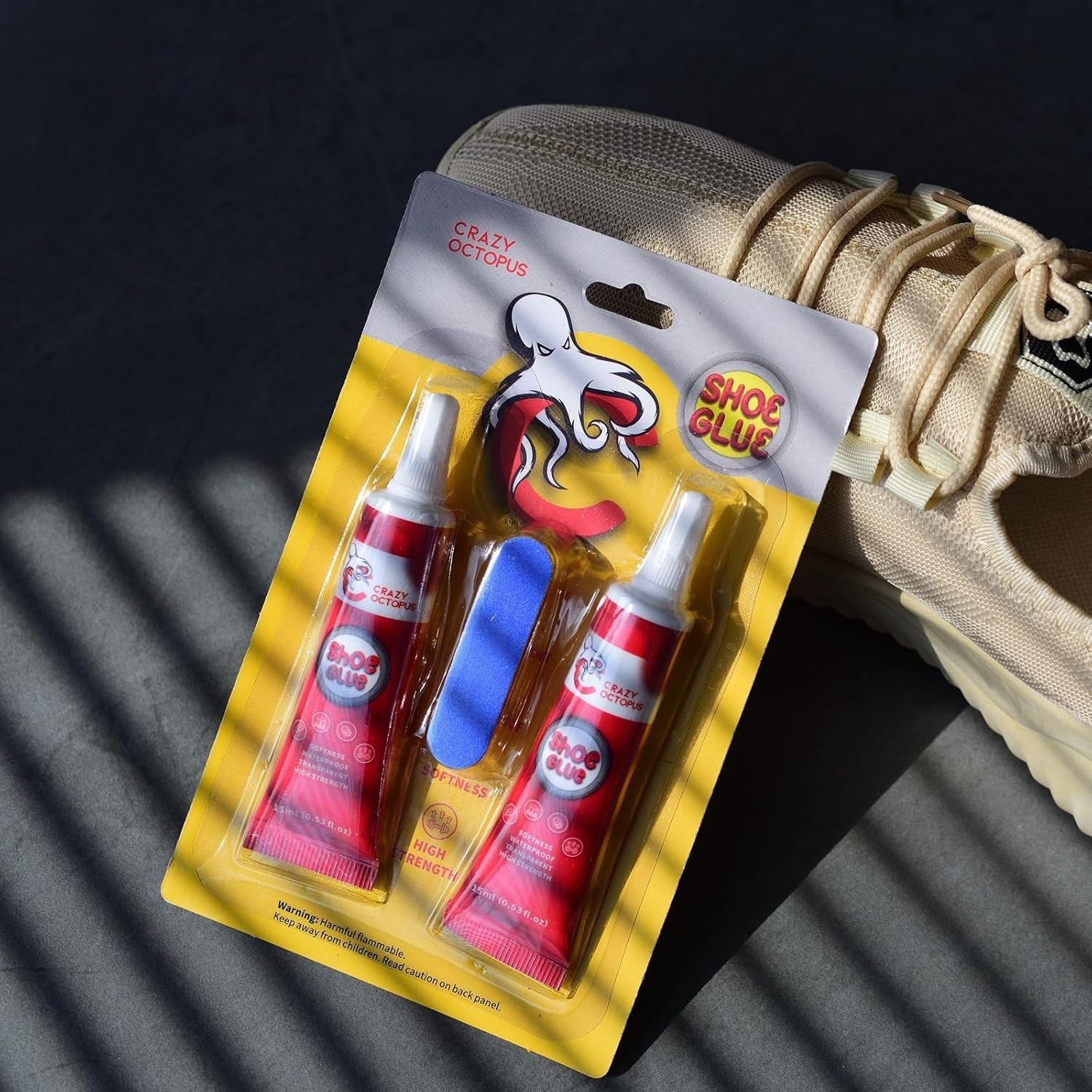 Shoe Glue, Strong, Clear Shoe Repair Glue for Sneakers, Boots, Handbags, Soles,