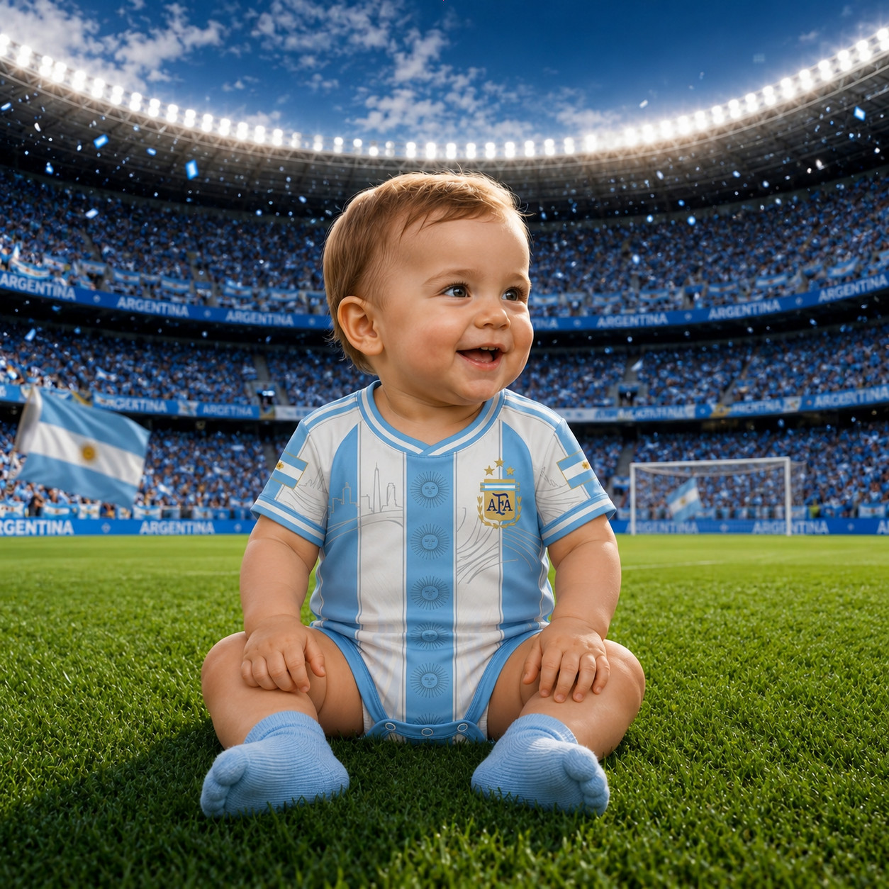 Argentina World Cup 2026 Infant Bodysuit Personalized Soccer Jersey Baby Gift