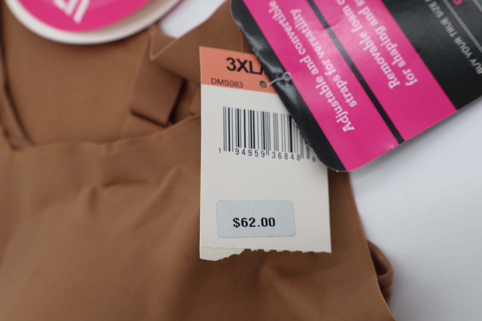 MAIDENFORM Power Players Firm Control Brown Thong Bodysuit Women’s 3XL NWT