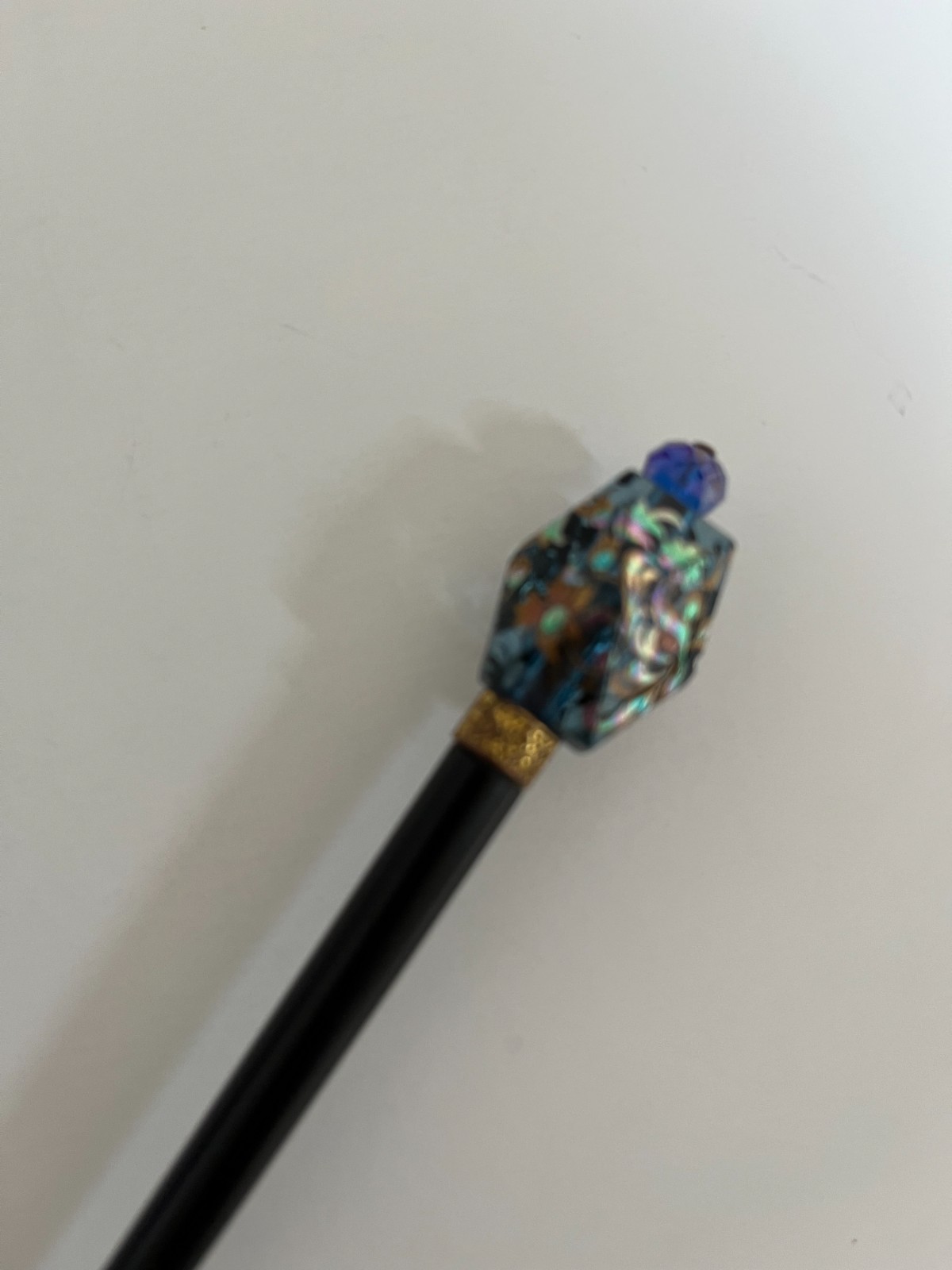 Hand made Kanzashi hair stick Ornament With Tensha Beads