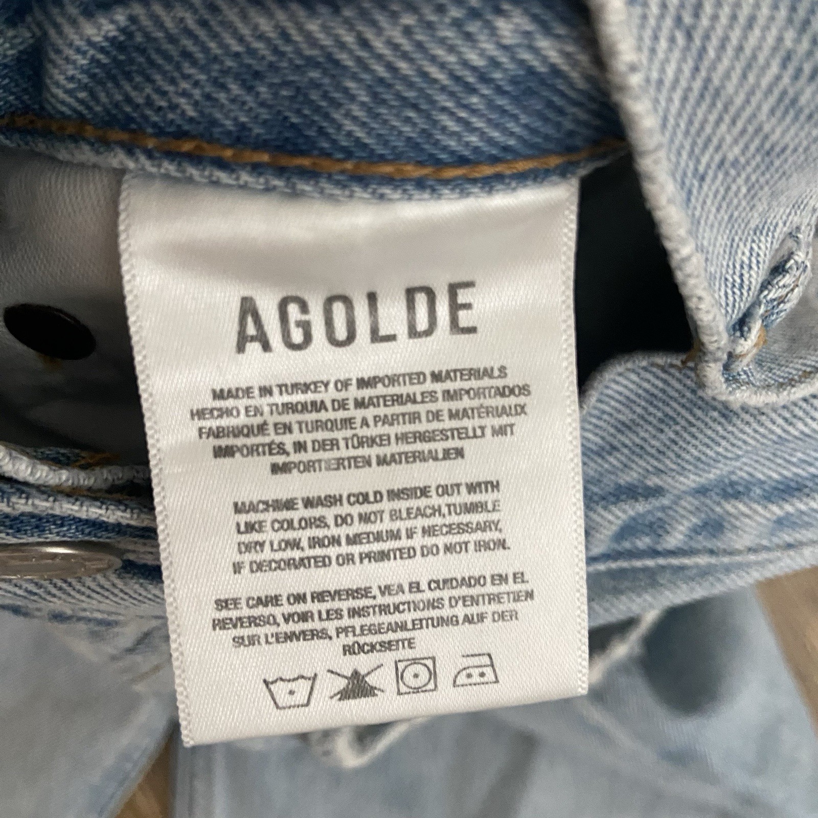 AGOLDE 90’s Pinch Waist Crop Straight Leg Jean Size 24 In Nerve